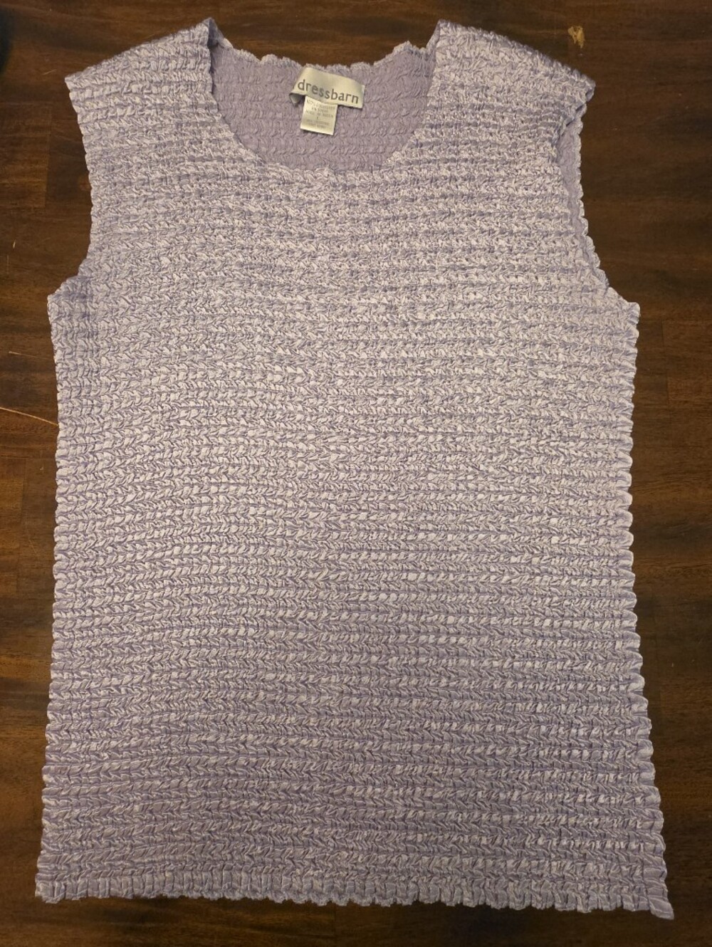 Vintage 90s Dressbarn Popcorn Knit Tank Top Lilac Purple Size Large